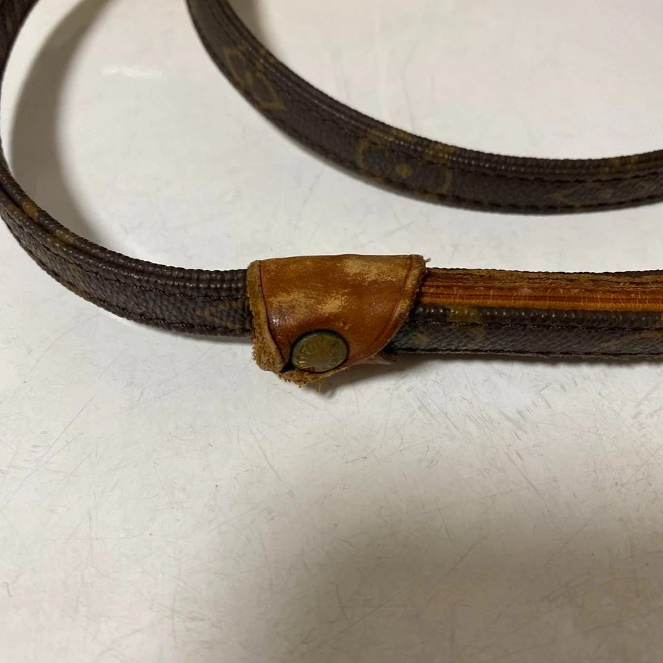 Подлинный собачий ошейник Louis Vuitton Collier Baxter MM с монограммой коричневый кожаный поводок - Изображение 3 из 4