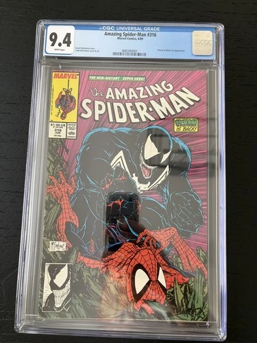 🔑Amazing Spider-Man #316 (1989) - CGC 9.4  - Todd McFarlane Venom cover