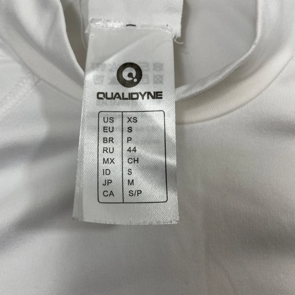 Qualidyne XS White 2 piece Cycling Base Layer Long Sleeve Top and Pants - Image 4 of 4