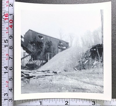 Coal Mining Building Architecture Chutes Elevated Old BW Photo Snapshot #2