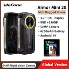 Ulefone Armor Mini 20 4G 4.7" Rugged Phone Rugged Phone 64MP Night Camera 256GB