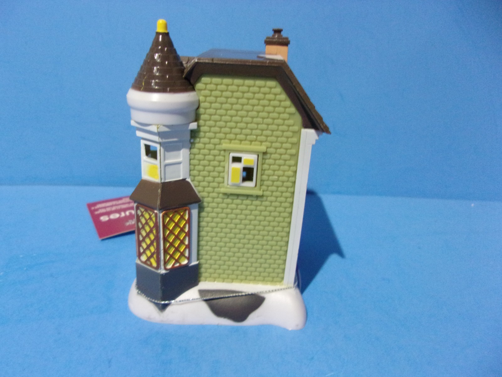 Cobblestone Corners Village GREEN HOUSE Christmas Plastic Building 2020 New