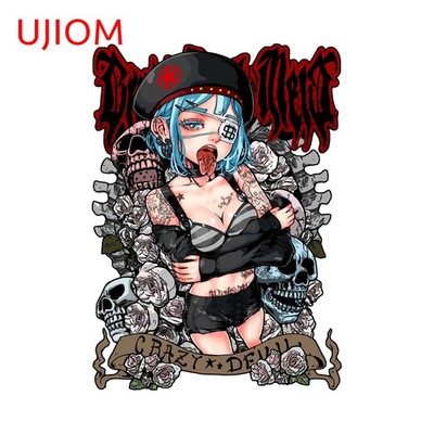 UJIOM Cool Anime Tattoo Girl Wall Sticker Fahionable Attractive Sunscreen Vinyl 