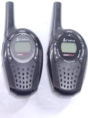 SET OF TWO COBRA CXT275 MICROTALK WALKIE TALKIE 2662 CHANNELS TESTED B4.9