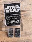 2 x 1g .999 Fine Silver Star Wars Bars with Original box - Wessex Mint