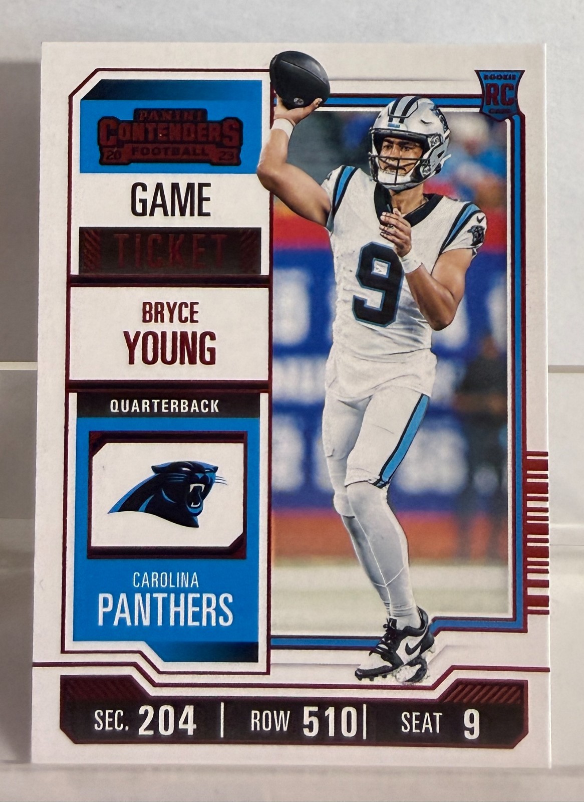 2023 Panini Contenders - Bryce Young #15 Red Game Ticket (RC)