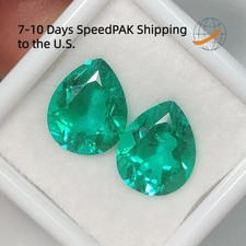 Pear Cut 0.5-10ct Charming Lab Grown Columbia Emerald Loose Gemstones AGL