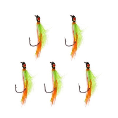 5Pcs Salzwasser Fliegen Angeln Streamer Köder Köder Fisch Simulation Fliegen