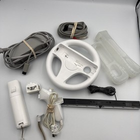 Nintendo Wii Console Bundle &ndash; Cars & Cars 2 + Racing Wheel &ndash; Tested & Working