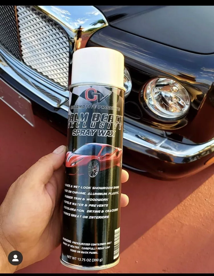 GV Aerosol Spray Wax Polish Gloss Detailer, Car Wax Carnauba Wax