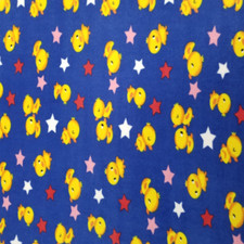 Chicks and Stars Print Fleece Fabric - 60" Wide - Sold by The Yard Bolt