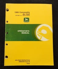 GENUINE JOHN DEERE 1900 COMMODITY AIR CART OPERATORS MANUAL SER. #680101 & UP