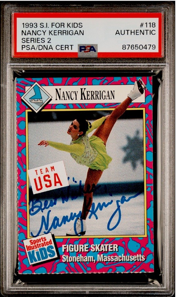 Nancy Kerrigan ROOKIE AUTO USA Skating Sports Illustrated for Kids