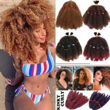 Soft Afro Natural Kinky Curly Bulk Twsit Dreadlock Marley Braids Hair Extensions