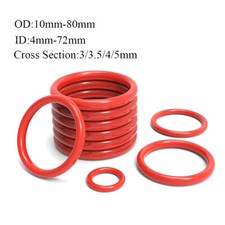Food Grade Silicone Rubber Seal O Ring 3/3.5/4/5mm Cross Section ID 4-72mm Seals