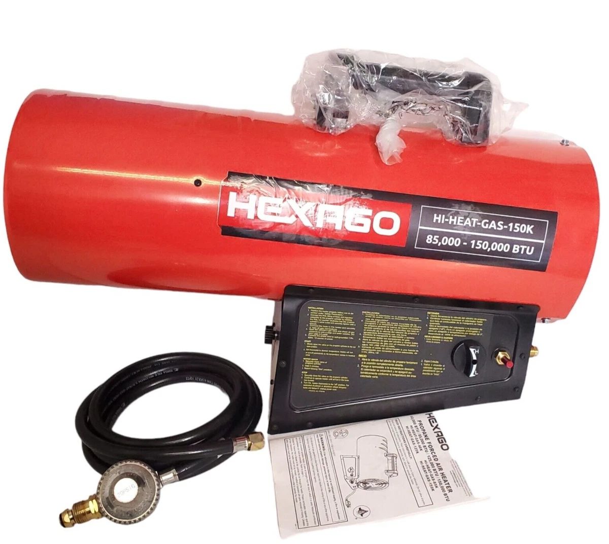 HEXAGO Forced Air Heater 150,000 BTU Adjustable Portable Liquid Propane Gas  | eBay