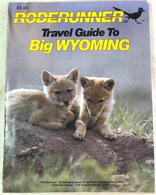 1983 RODERUNNER TRAVEL GUIDE TO BIG WYOMING MAPS & TRAVEL DESTINATION NARRATIVES