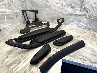BMW E46 M3 CABRIO Interior trim Set CARBON LEATHER M STITCHES | eBay