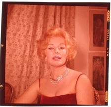 Eva Gabor Beautiful Vintage Portrait Original 2.25 x .25 Transparency