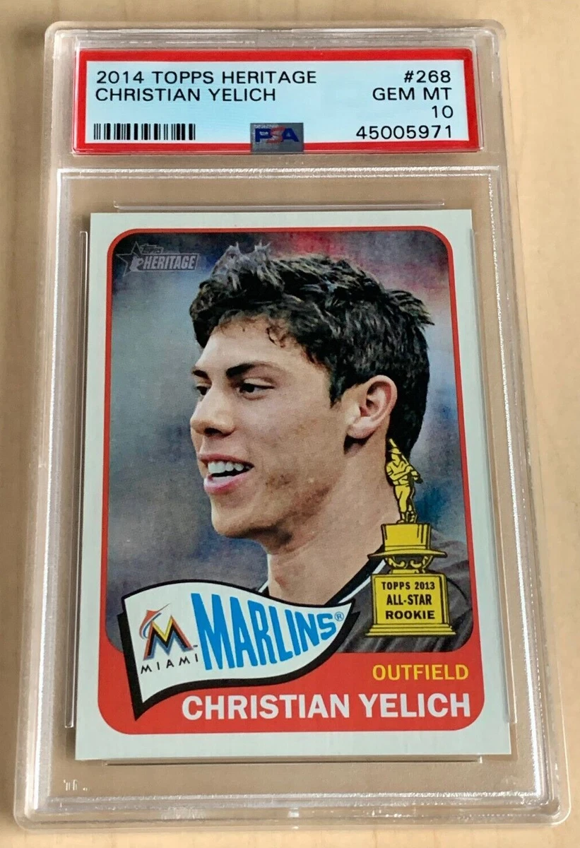 Christian Yelich Professional Sports Authenticator (PSA) Baseball 