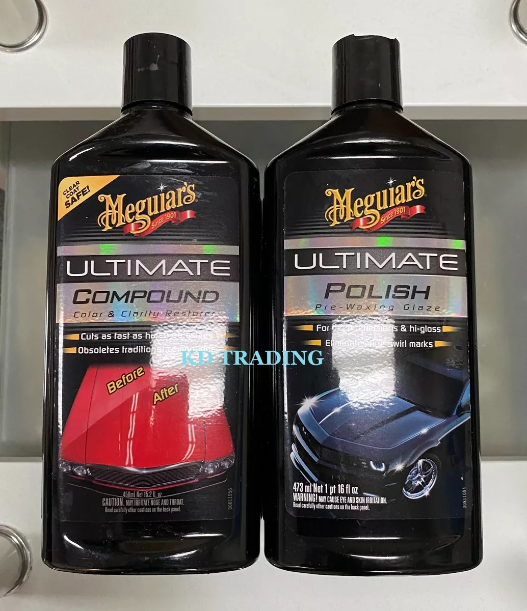 2-Pack) Meguiar's Car ULTIMATE COMPOUND & POLISH Combo Waxing