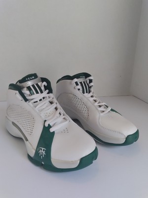 Adidas Team Signature Basketball Shoes White Green High Top  display picture 1