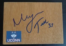 MORGAN TUCK Signed UCONN WOMEN'S BASKETBALL Floor Tile WNBA Connecticut SUN