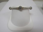 Designer Lagos Sterling Silver 18K Signature Caviar Triple Ball Rope Bracelet
