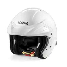 Open Face Sparco Flux RJ Helmet FIA Approved white - size M