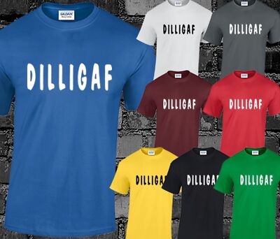 DILLIGAF T-Shirt Herren Lustig Witz Humor Unhöflich Spruch Expliziter Inhalt