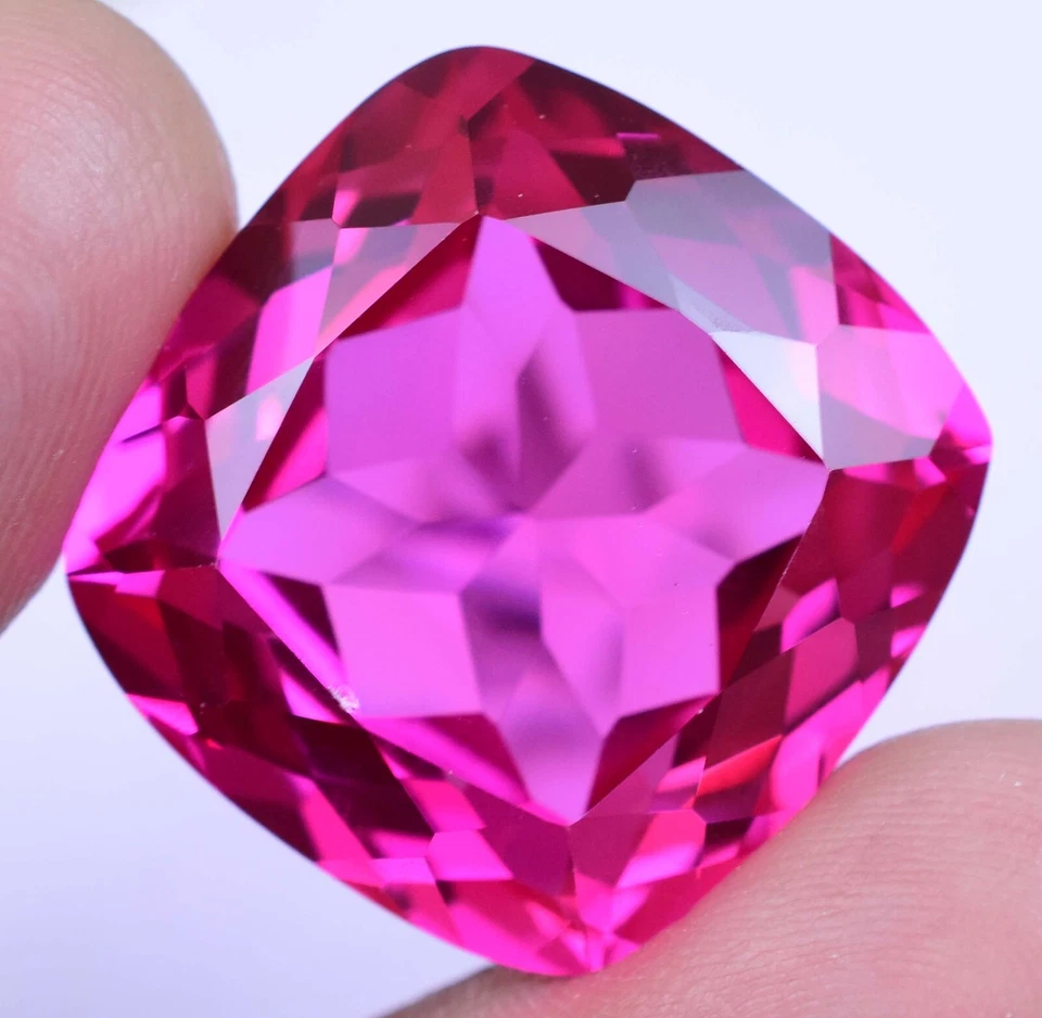 Impecable Natural Mogok Rosa Rubí 63.60 Ct Forma Cojín Piedra Preciosa Certificada Foto 2 de 4