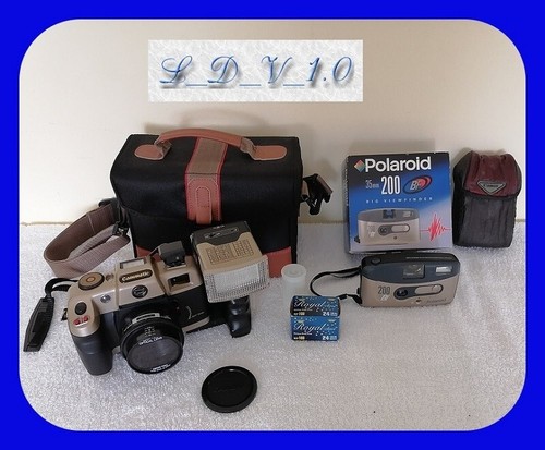 🔷Macchina Fotografica 2 Macchine Canon + Polaroid + Rullino🔷Vintage🔷