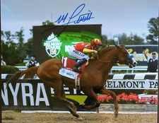 Mike Smith autograph photo Justify 8x10 Belmont Stakes Champion 