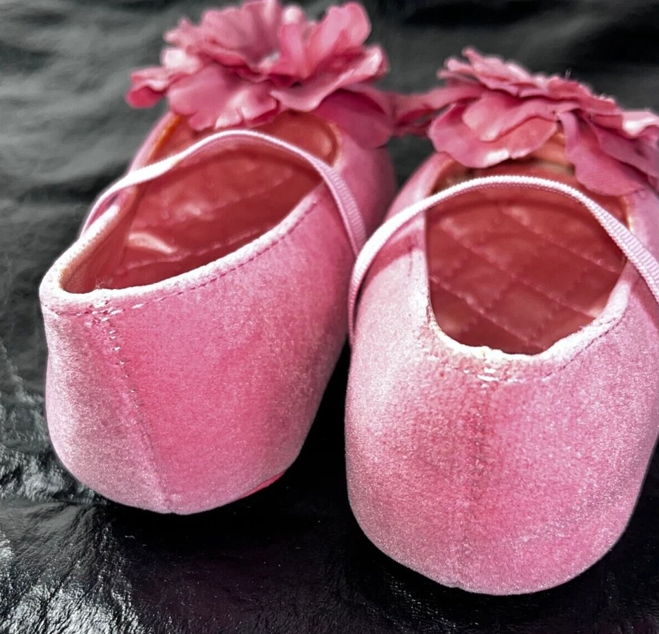 My First Stuart Weitzman Bebé Niñas Rosa Flor Ballet Pisos Talla 2 3-6 Meses Foto 4 de 4