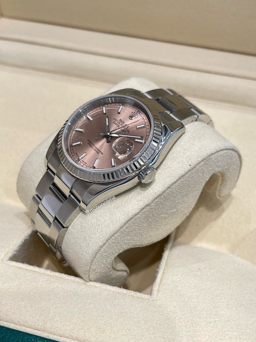 Rolex 116234 Datejust 36mm, Salmon Dial, Fluted Bezel - Steel on