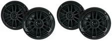 (4) MB QUART NF1-116B 6.5" 80 Watt Marine 2-Way Coaxial Black Speakers For Boat