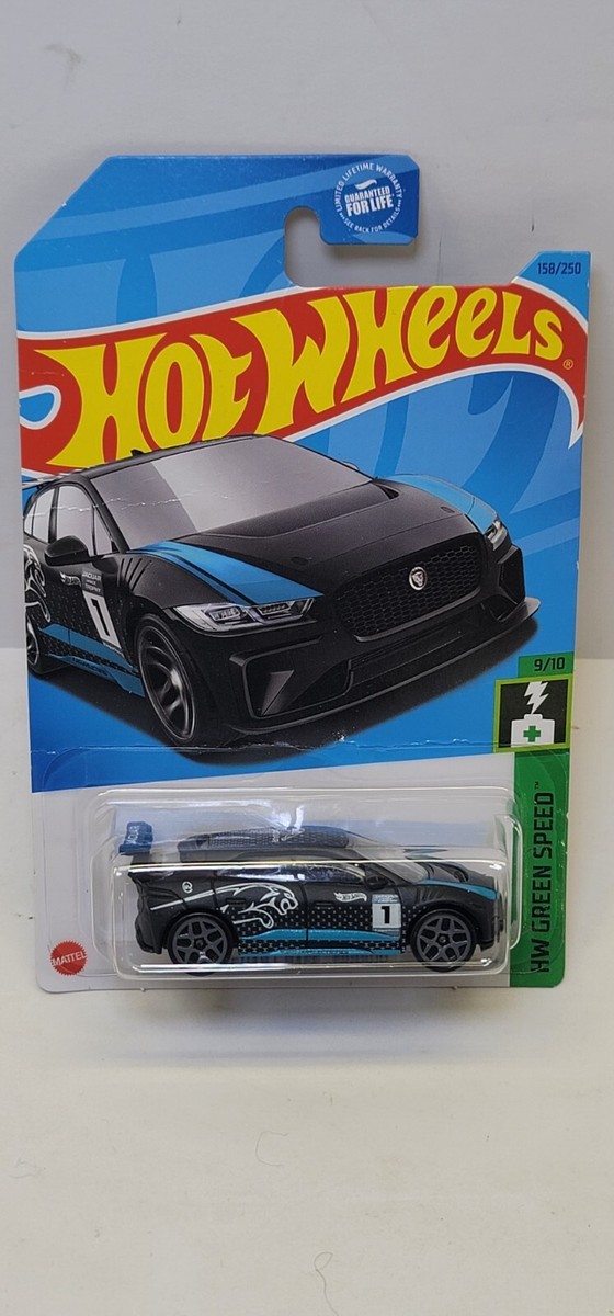 Hot Wheels Jaguar I-Pace ETrophy – HW Green Speed Serie, Short Card, Schwarz (Mattel 2023)