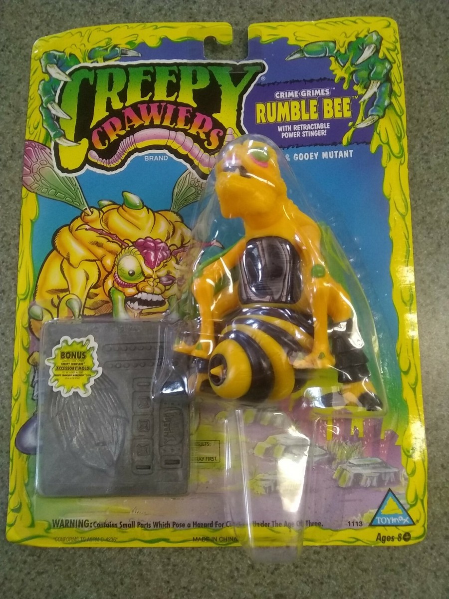 Rare VHTF Creepy Crawlers Crime Grimes Rumble Bee Toy Figure