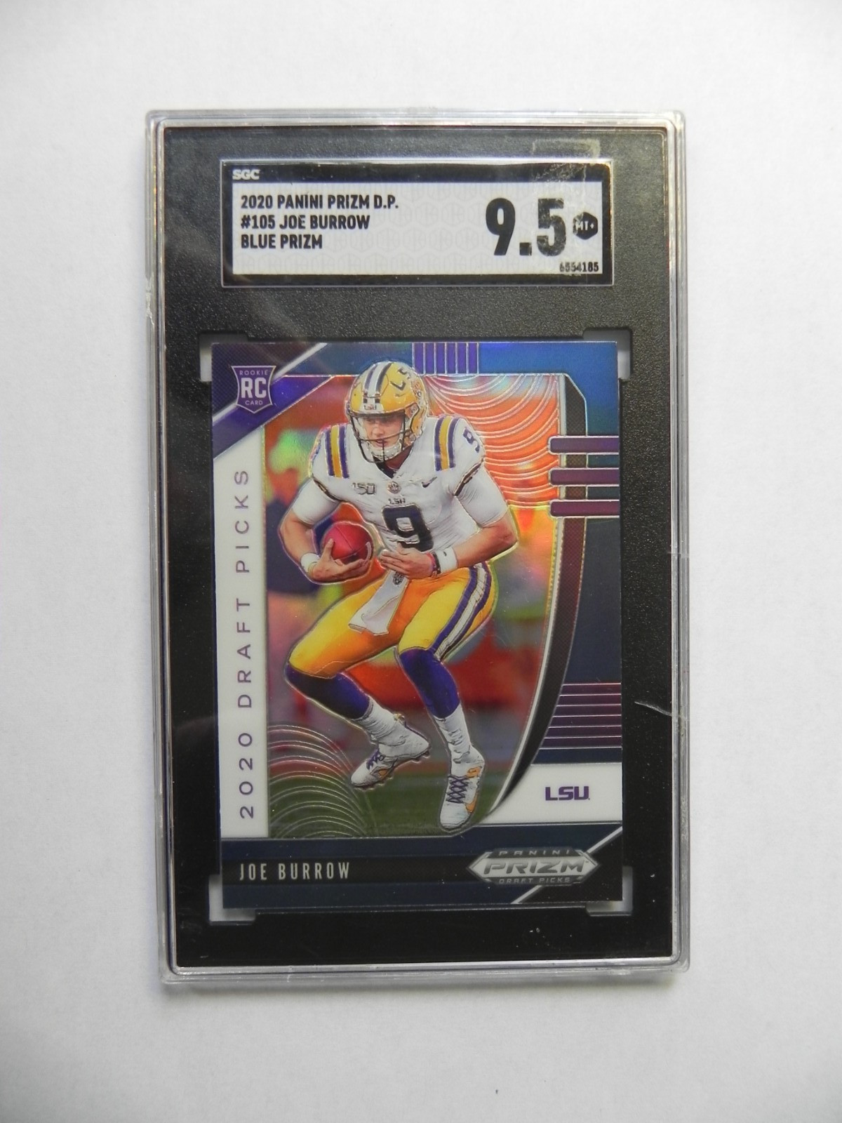 2020 Panini Prizm D.P. #105 Blue Prizm Joe Burrow Draft Pick SGC MT+ 9.5