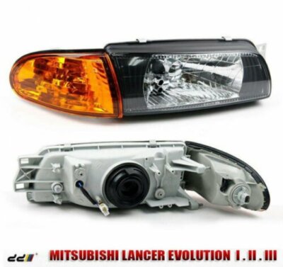 EVO ライト Front Headlight Lamp For Mitsubishi Lancer Evolution EVO 1 2 3