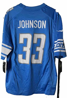 Nike Men's L Detroit Lions #33 Kerryon Johnson WCF Game Jersey