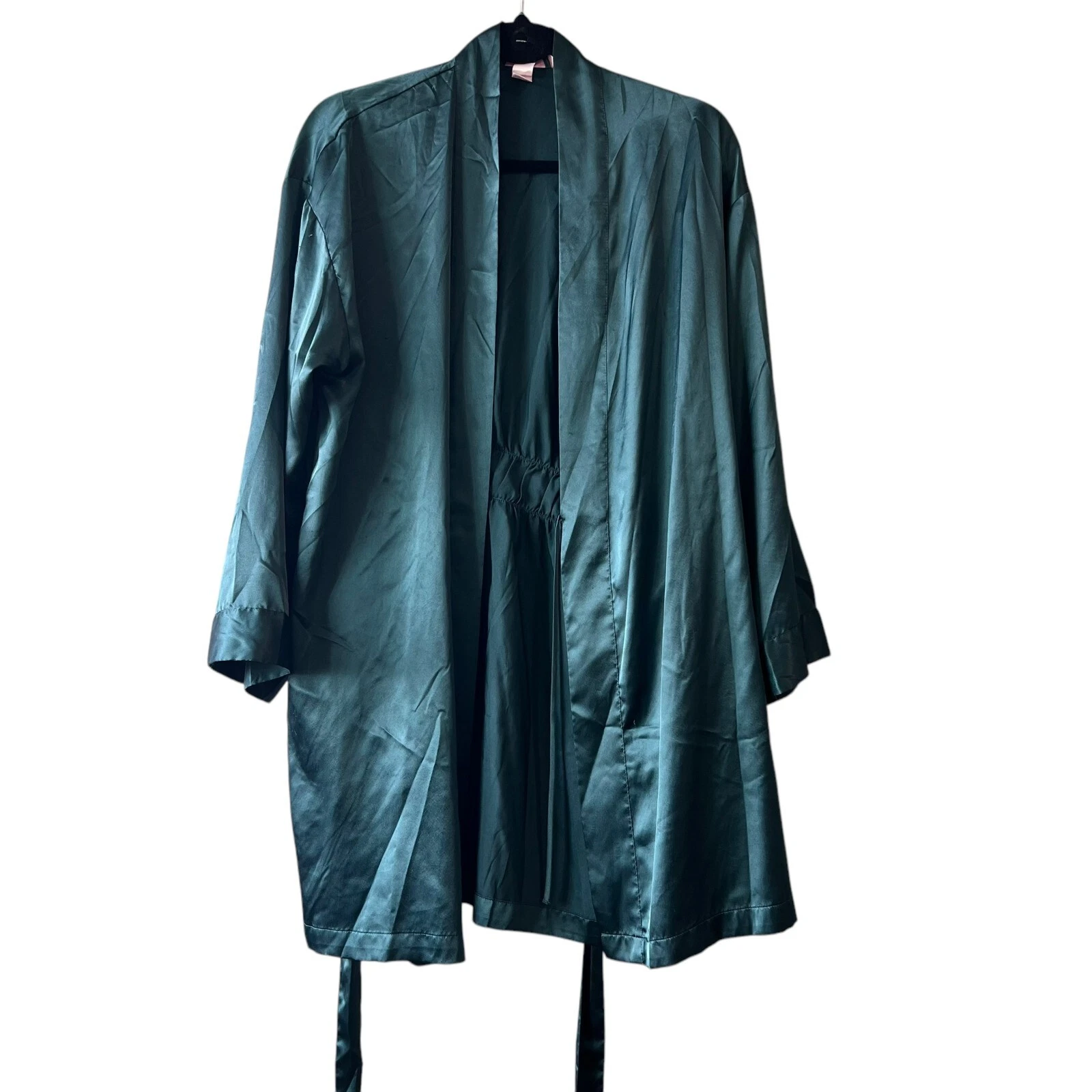 UNDERCOVER Accappatoio seta verde Victoria's Secret vintage taglia Set OS con Abito Lingerie Sexy Tg. XS