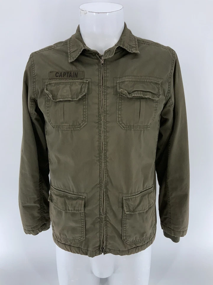 Children’s Place Varsity League Army Jacket XL Boys Green Fleece YGI V4-167 - Image 2 of 4