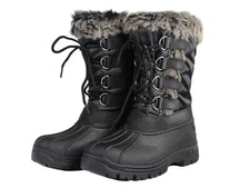 Women’s Faux Fur Lined Winter Snow Boots Mid-Calf Hiking Boots Warm Winter Shoes