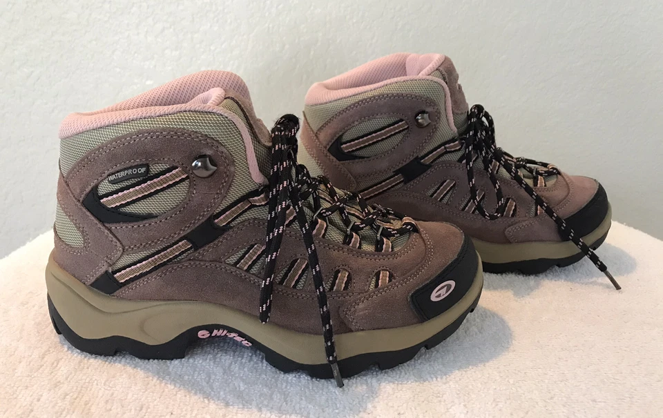 Botas de senderismo Hi-Tec Bandera de caña alta para mujer talla 8M Taupe/Rosa Foto 2 de 4