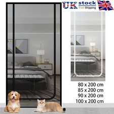 Heavy Duty Zipper Scratch Screen Door for Cats Antimosquito Door Curtain Pet Fly