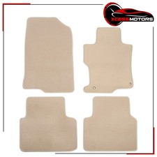 Fits 08-12 Honda Accord Sedan Floor Mats Carpet Front Rear Beige 4pcs - Nylon
