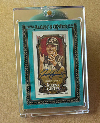 Topps 2024 Allen & Ginter Ivan Rodriguez Worlds Champions Auto Blue MA-IR  07/50