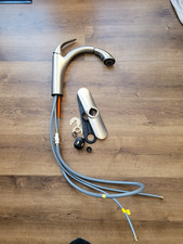 Moen integra pull out kitchen faucet stainless euc