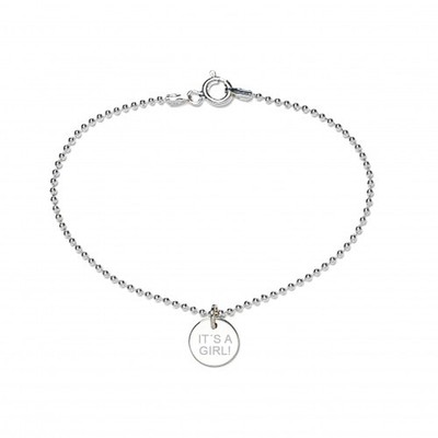 Beka & Bell Armband Soli It`s a Girl! Geburt Ø 10 mm Silber Gr. S